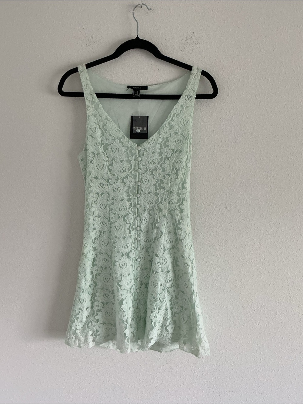 Forever 21 Mint Lace Camisole Dress